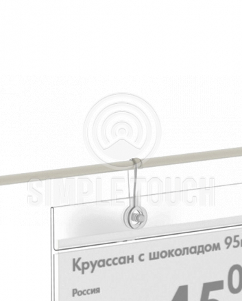 Клипса  для крепления ценникодержателей на проволочных корзинах